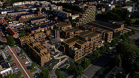 Impressie beeld van nieuw ontwerp brandweerkazerne en appartementen.
